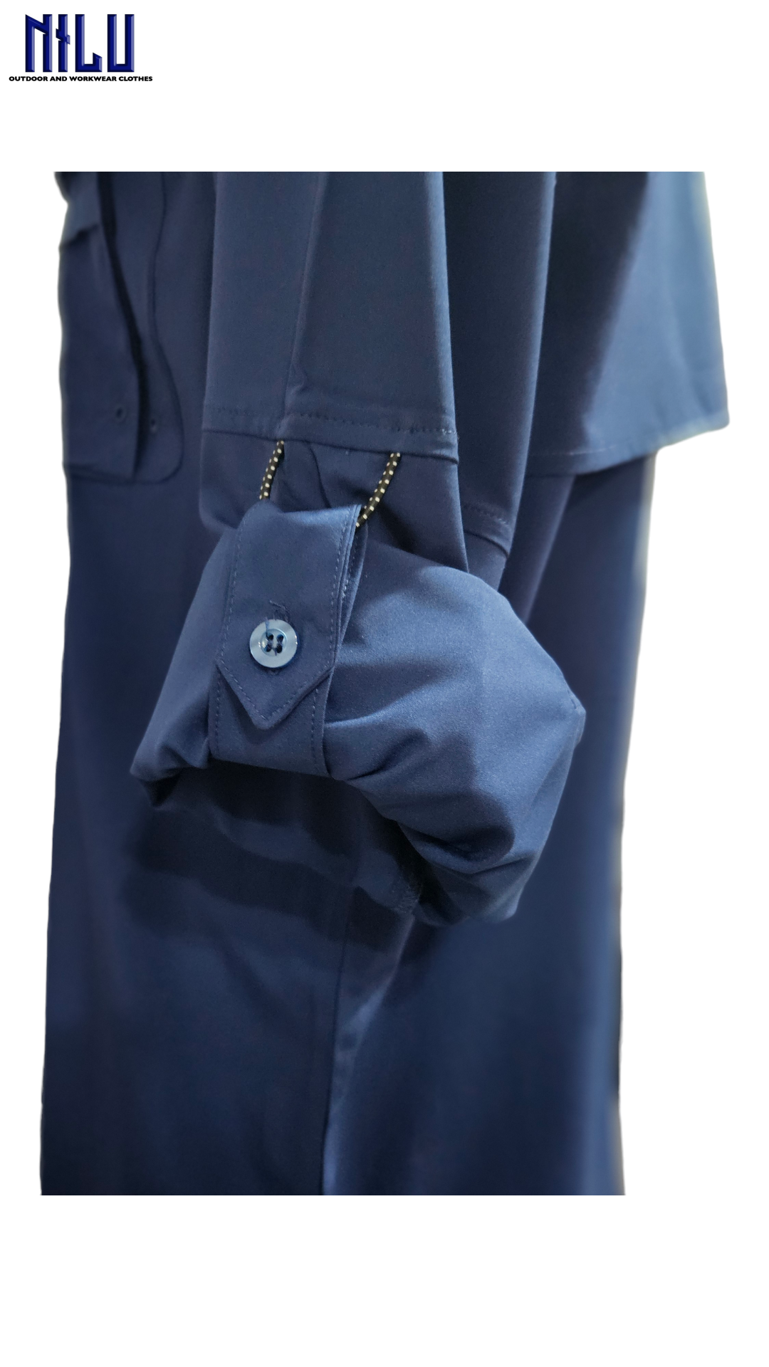 Camisa Pescador Polispandex Upf 50+ Aberturas Para Ventilar azul cobalto