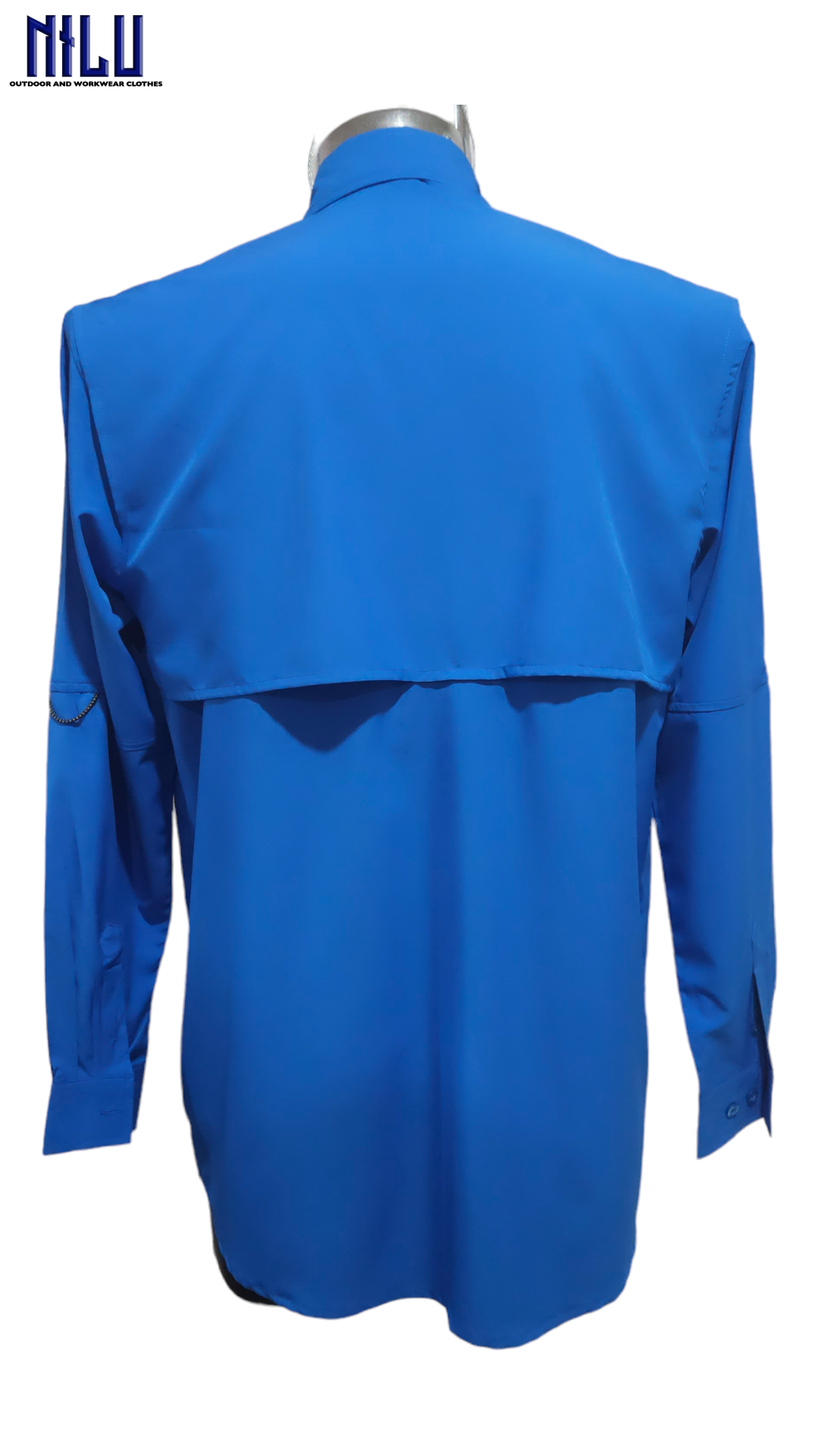 Camisa Pescador Polispandex Upf 50+ Aberturas Para Ventilar azul rey