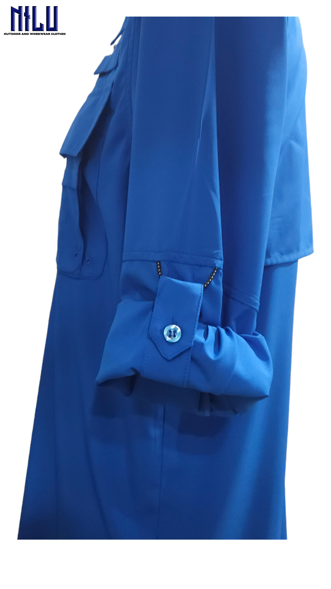 Camisa Pescador Polispandex Upf 50+ Aberturas Para Ventilar azul rey